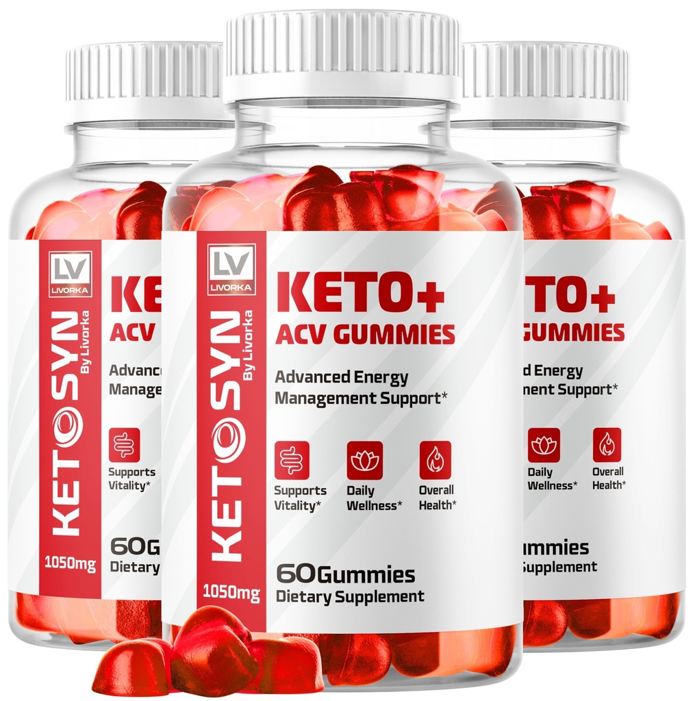 (3 Pack) Ketosyn ACV Gummies, Keto Syn Gummies, Ketosyn Keto Plus ACV Gummies, Ketosyn Keto ACV Gummies, Keto Syn ACV Gummies 1050 MG, Keto ACV Gummies Ketosyn, 180 Gummies for 3 Months