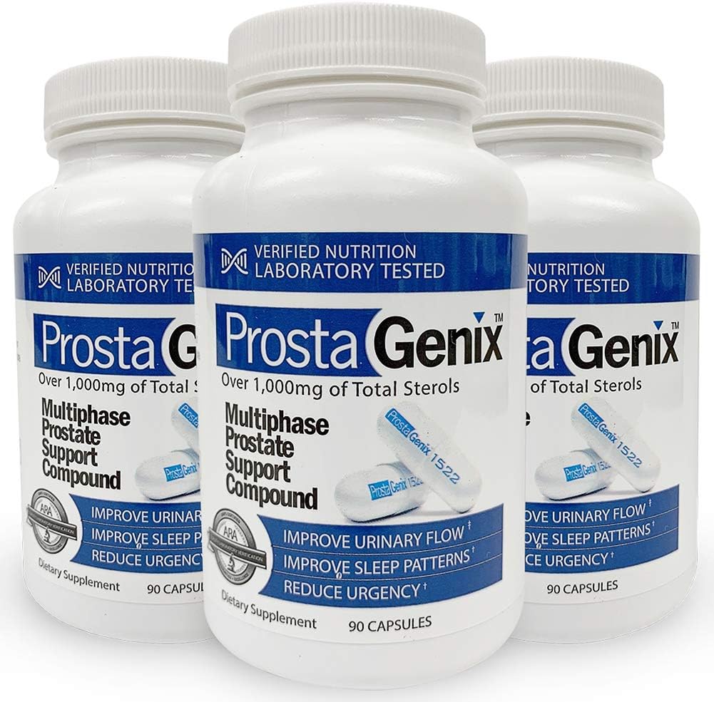 ProstaGenix Multiphase Prostate Supplement Capsule -3 Bottles- Featured on Larry King Investigative TV Show - Over 1 Million Sold - End Nighttime Bathroom Trips, Urgency, Frequent Urination.