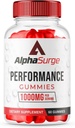 (1 Pack) AlphaSurge Gummies for Male, Alpha Surge Advanced Formula Gummies with 1000 MG Chewable, AlphaSurge Natural Ingredients Gummies (60 Gummies)
