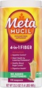 Metamucil, Psyllium Husk Powder, Unflavored with No Added Sweeteners, 114 Servings, 4-in-1 Fiber Supplement, Daily Psyllium Husk Fiber Powder Help Support Digestive Health by Promoting Regularity*