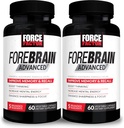 FORCE FACTOR Forebrain Advanced, 2-Pack, Brain Booster, Brain Supplement for Memory Support, Concentration, Focus, Thinking, and Mental Energy, Powerful Ingredients That Work Fast, 120 Capsules