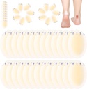 Tarpop 100 Pcs Blister Bandages Hydrocolloid Blister Pads for Heel Waterproof Gel Adhesive Bandages Protectors for Feet Toes(Single Style)