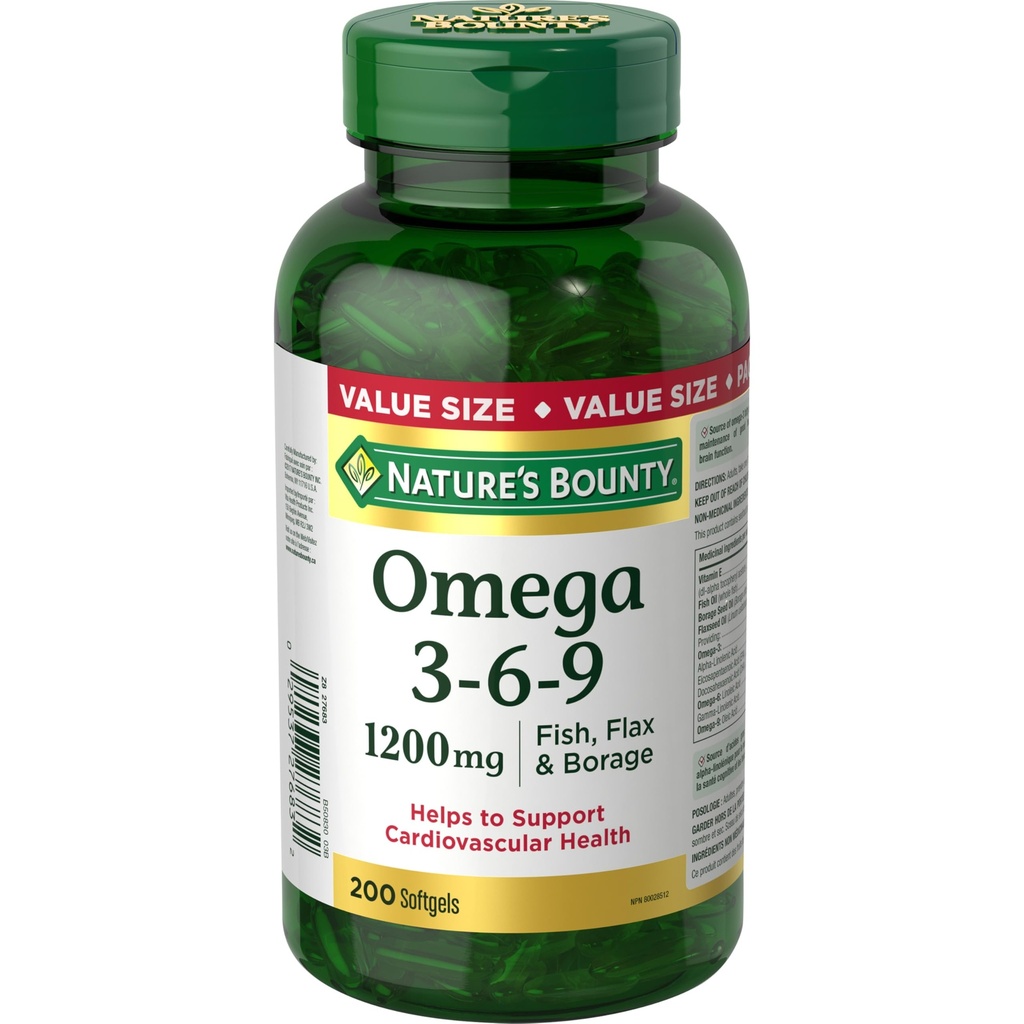 Nature's Bounty Omega-3-6-9 1200mg 200 count