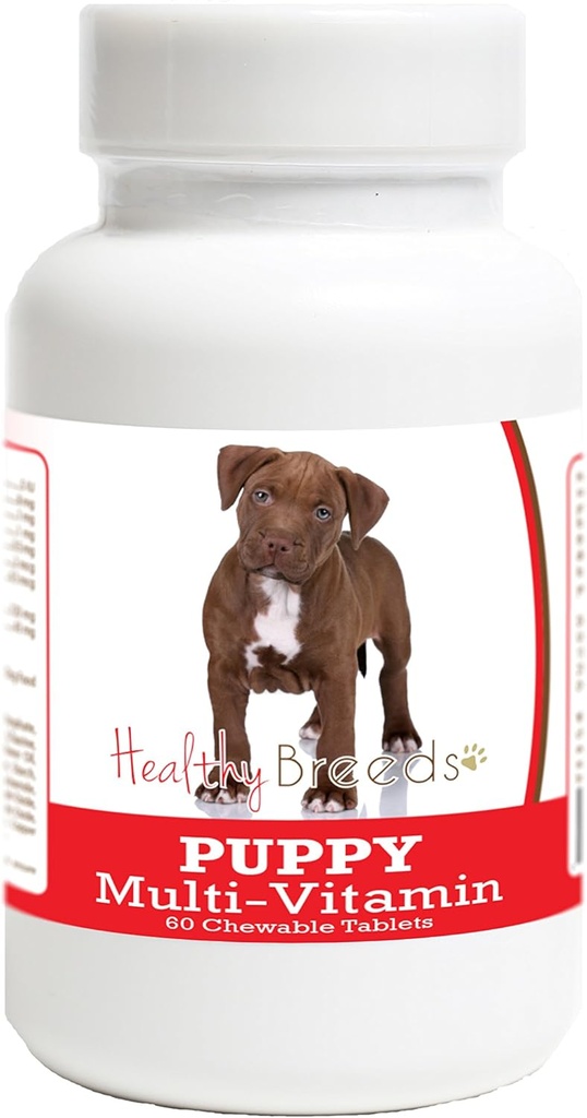 Healthy Breeds Pit Bull Puppy Dog Multivitamin Tablet 60 Count