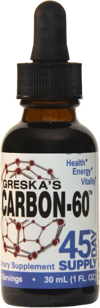 Greska's Carbon-60™ 45-Day Supply, Food-Grade, All-Natural, Organic Ingredients