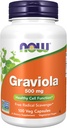 NOW Foods Supplements, Graviola (Annona muricata) 500 mg, Healthy Cell Function*, 100 Veg Capsules