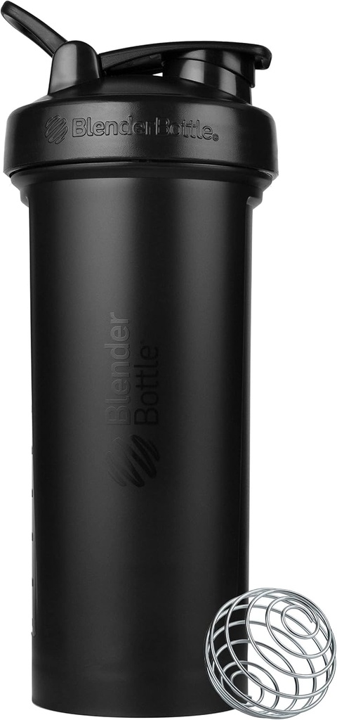 BlenderBottle Classic V2 Shaker Bottle Perfect for Protein Shakes and Pre Workout, 45-Ounce, Black