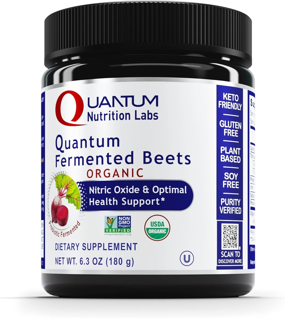 QNL Qultured Fermented Beets - Organic Beet Root Powder - Heart Health Supplement - Offers Immunity Support - Vegan Beet Supplement - Natural Source of Nitrates - 6.3 oz