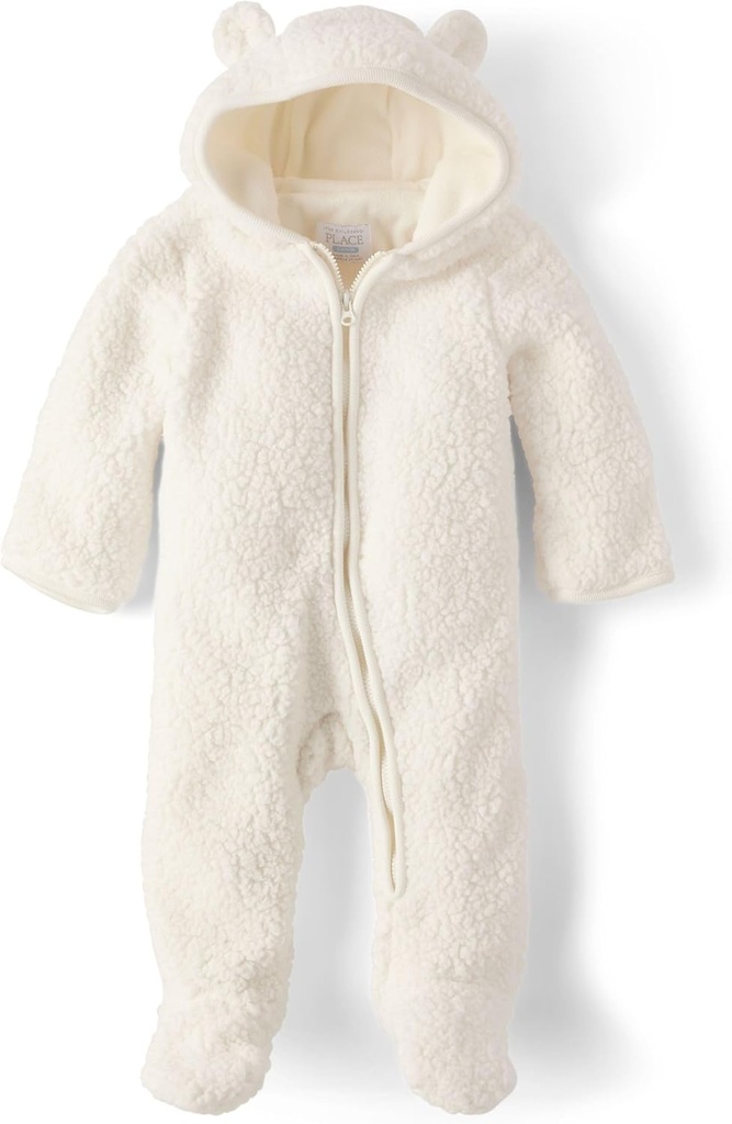 The Children's Place Unisex-Baby And Newborn Fleece Hoodie Zip-front Snowsuit Bunting