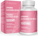 Liposomal Glutathione Softgels 1500MG, Reduced Glutathione Supplement with Vitamin C, Better Absorption, Non-GMO Powerful Antioxidant for Healthy Aging, Detox, Immune Health, 60 Softgels