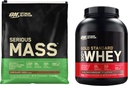 Optimum Nutrition Serious Mass Weight Gainer Protein Powder & Gold Standard 100% Whey Protein Powder, Double Rich Chocolate, 5 Pound (Packaging May Vary)