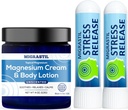 MIGRASTIL Unscented Magnesium Cream and Stress Release Inhaler 2-Pack Bundle. Made in The USA.