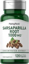 Piping Rock Sarsaparilla Root Capsules 1000mg | 120 Count | Concentrated Herb Extract | Non-GMO, Gluten Free Supplement