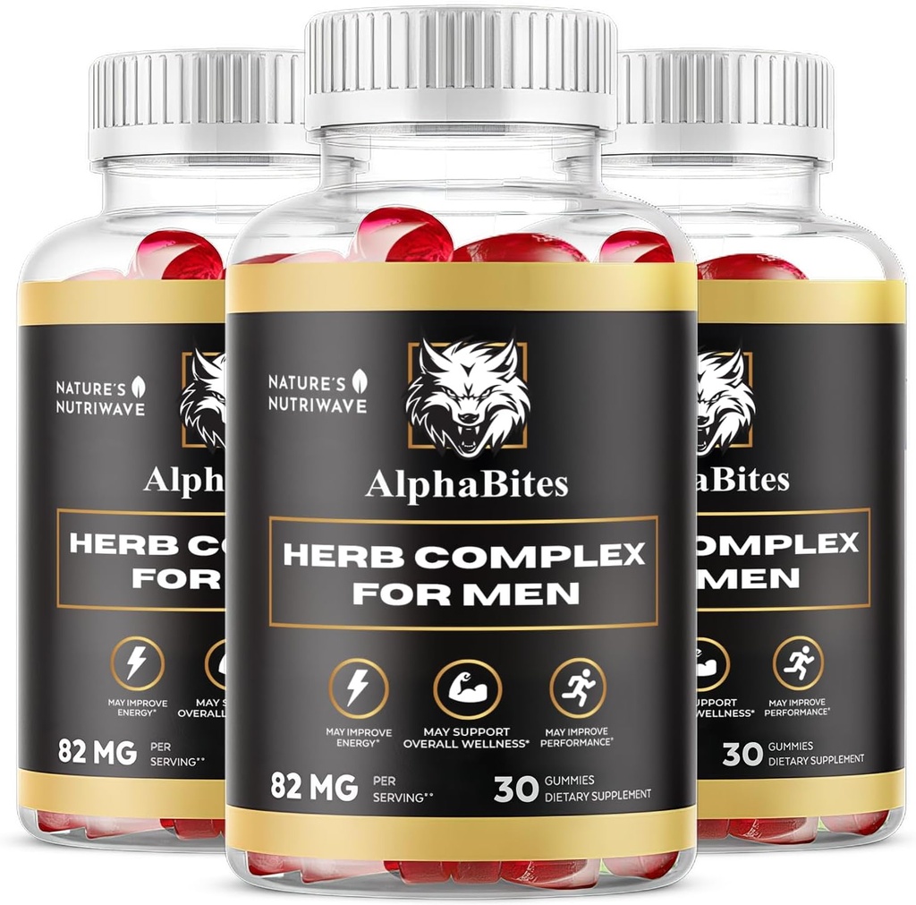 AlphaBites Gummies - Original Formula Alpha Bites, 30 Gummies, 3 Month Supply