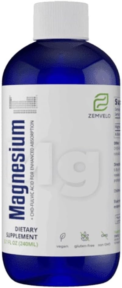 Liquid Ionic Natural Magnesium | 96 Day Supply | Longevity and Wellness | Mood Support | Restful Sleep | Muscle Support