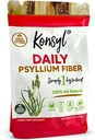 Konsyl Daily Psyllium Fiber Powder | 100% All-Natural Psyllium Husk for Gut & Digestive Health | No Sugar, No Fillers 90 Servings (540g)