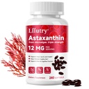 Astaxanthin 12mg | 240 Softgels | Premium Astaxanthin Antioxidant Supplements with Antioxidant Activity | Astaxanthin from Haemotococcus Pluvialis Algae | Supports Eye, Skin, Immune System Health