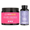 Happy Healthy Hippie PeriPeace Supplements for Women & Creatine HCl Powder with KSM-66 Ashwagandha