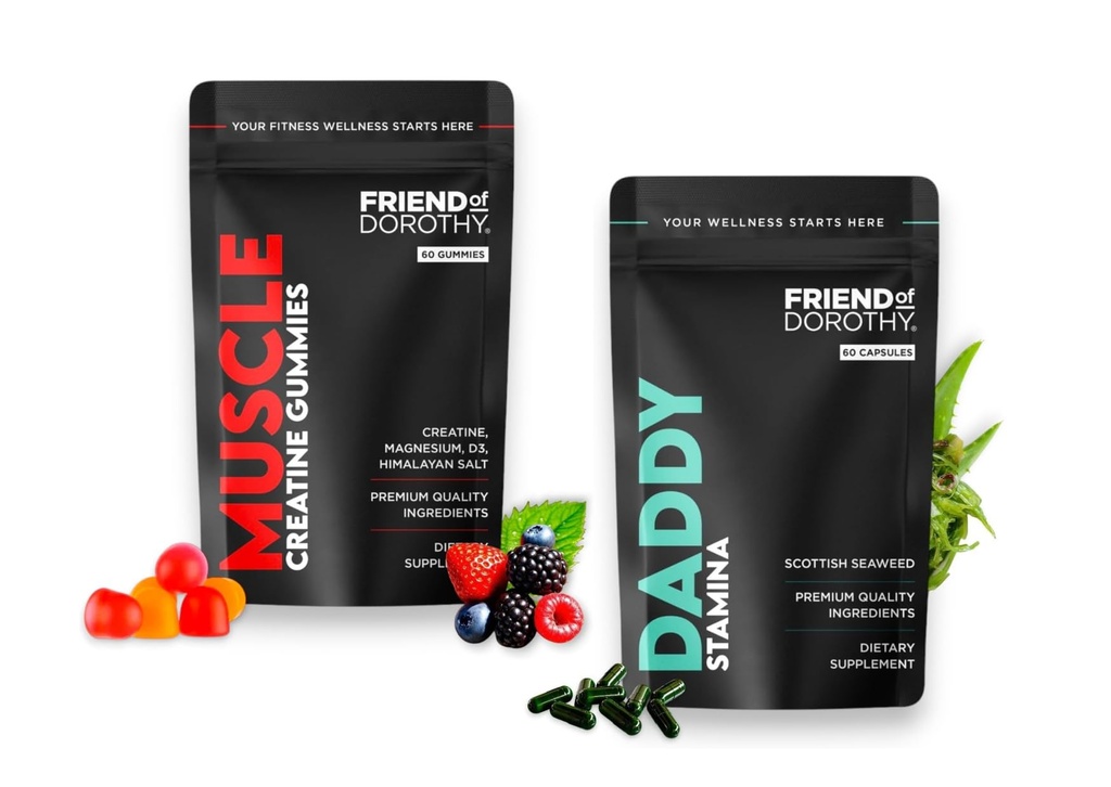 Muscle & Vitality Bundle Build Muscle and Support Male Vitality - 60 Muscle Gummies & 60 Daddy Capsules