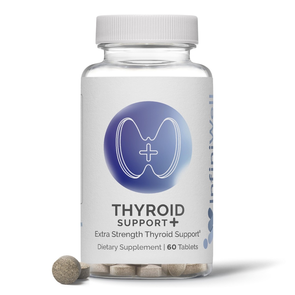 InfiniWell Thyroid Support+ - Targeted Thyroid Support Complex - Promote Hormone Signaling, Metabolic Health & Mitochondrial Energy Production - with Guggulsterone E-Z (60 Tablets)