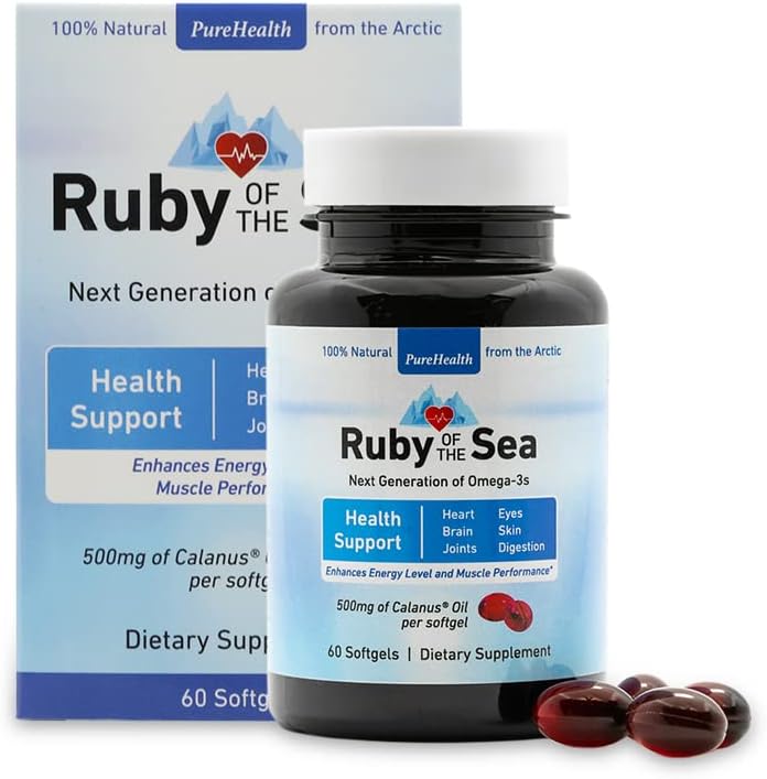 Marine Oil Supplement - All Natural Calanus Oil, Astaxanthin, Omega-3 and Fatty Acids - Heart and Brain Health Nutritional Supplements