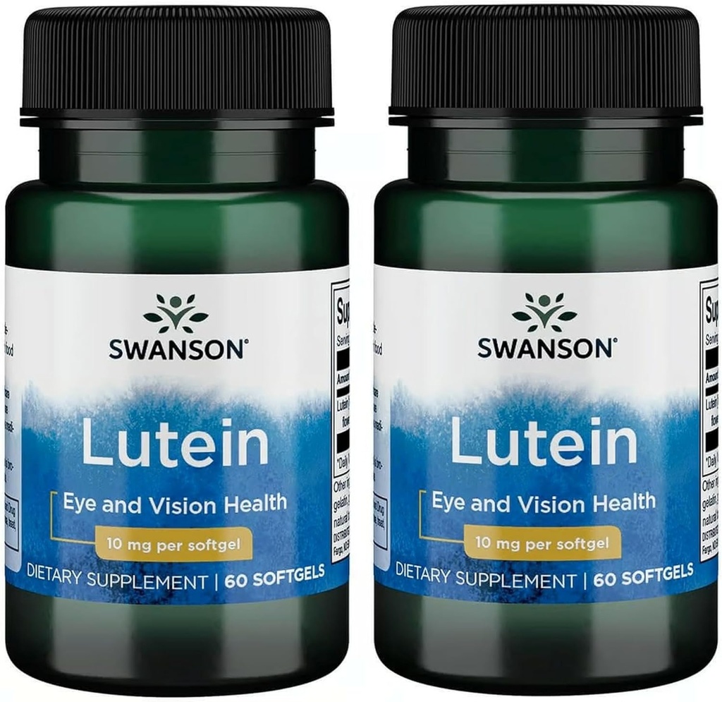 Swanson Lutein 10 Milligrams 60 Sgels (2 Pack)