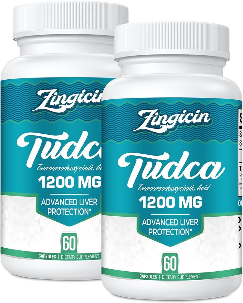 TUDCA Supplement 1200mg - 120 Veggie Capsules,Powerful TUDCA Bile Salts Supplements for Liver,Digestion