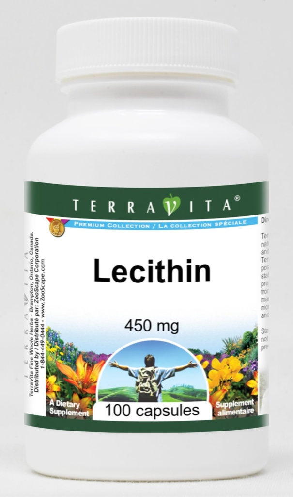 Lecithin - 450 mg (100 Capsules, ZIN: 101392)