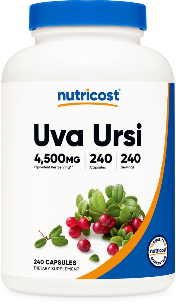 Nutricost Uva Ursi Extract 240 Capsules for 240 Servings Per Bottle - Vegetarian, Gluten Free and GMO Free