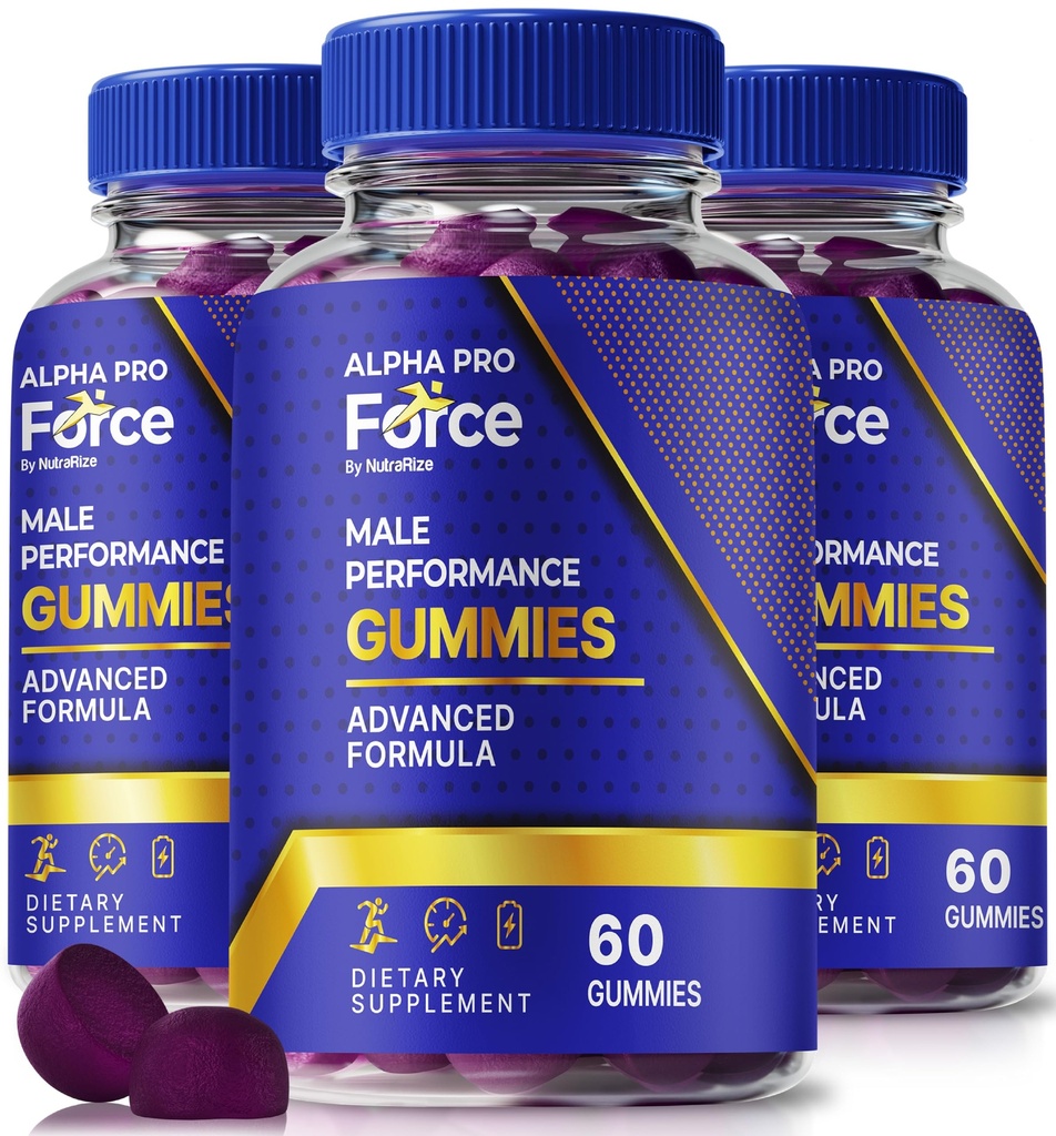 (3 Pack) Alpha Pro Force Gummies, Official Alpha Pro Force Gummies for Men, All-Natural Male Formula to Support Peak Performance and Stamina, Alpha Pro Force ME Gomitas Reviews (180 Gummies)