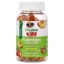 Lifeable Kids Turmeric Curcumin with Ginger & Black Pepper Extract Gummies, Peach, 60 Gummies