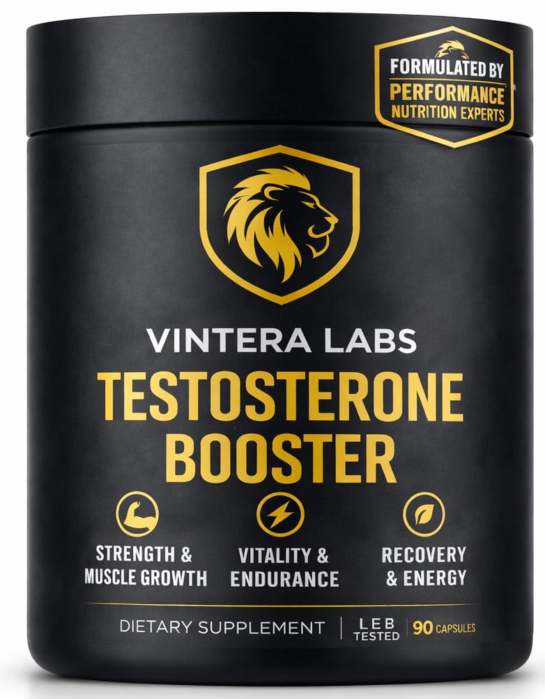 Testosterone Booster for Men Maximum Strength (3rd Party Lab Tested) Maca, Turkesterone, Tongkat Ali, Testosterone Supplement for Men Test Booster - Pills