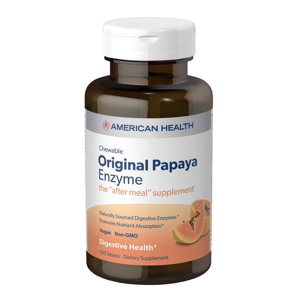 American Health Chewable Original Papaya Enzyme 250 Chwbls