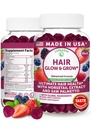 Lunakai USA Made Super Hair Gummies with Biotin, Zinc, Horsetail Extract & Saw Palmetto - Hair Growth Vitamins for Women & Men – Supports Thicker, Longer, Stronger Tresses, Skin & Nails, 60ct