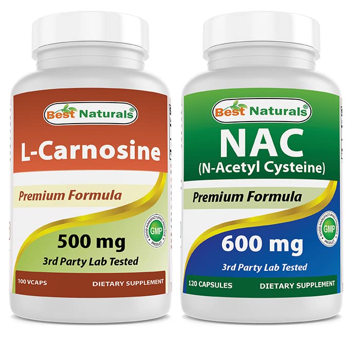 Best Naturals L-Carnosine 500 mg & NAC 600 mg