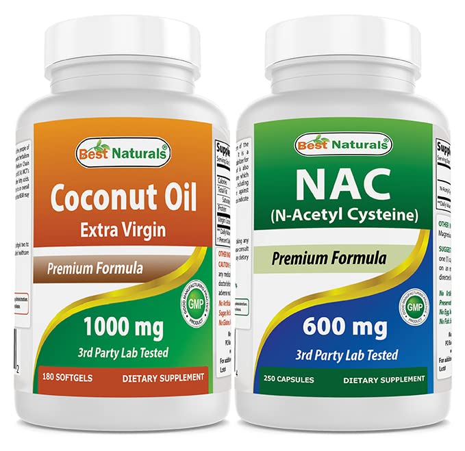 Best Naturals Coconut Oil 1000 mg & NAC 600 mg