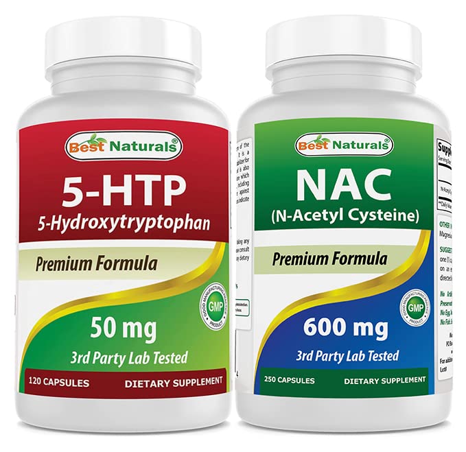 Best Naturals 5-HTP 50 mg & NAC - N Acetyl Cysteine 600 mg