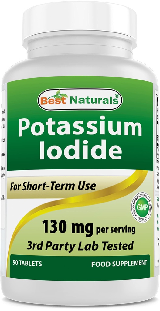 Best Naturals Potassium Iodide 130 mg per Serving - Dietary Supplement, 90 Tablets (1)