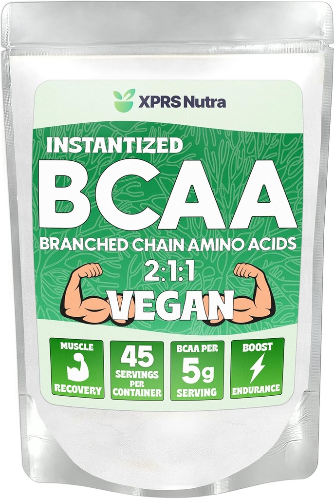 XPRS Nutra BCAA Powder - Amino Acids Supplement for Men - Unflavored BCAA Workout Supplements - Gym Supplements for Men - Amino Acids Supplement for Women for Gym Post Workout Recovery (8 Ounce)