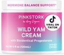 Pink Stork Wild Yam Cream - Natural Hormone Balance for Women - PMS, Fertility, Perimenopause, Menopause - Bioidentical Cream - Unscented, 4 oz