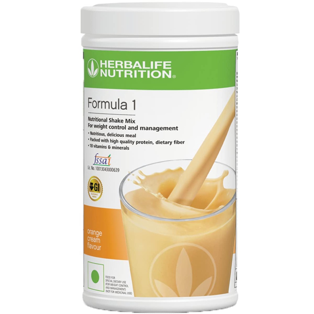 Herbalife mula 1 Nutritional Shake Mix Orange Cream Flavor 500 GM