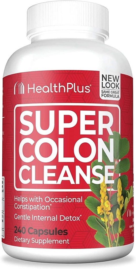 Health Plus Super Colon Cleanse - 500 mg - 240 Capsules