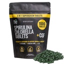 On Target Living Spirulina Chlorella + CGF | 1000 Supergreen Tablets | Vegan | Immune Support | High in Protein | Alkalyzing | Nutrient Dense | Energy | Recovery