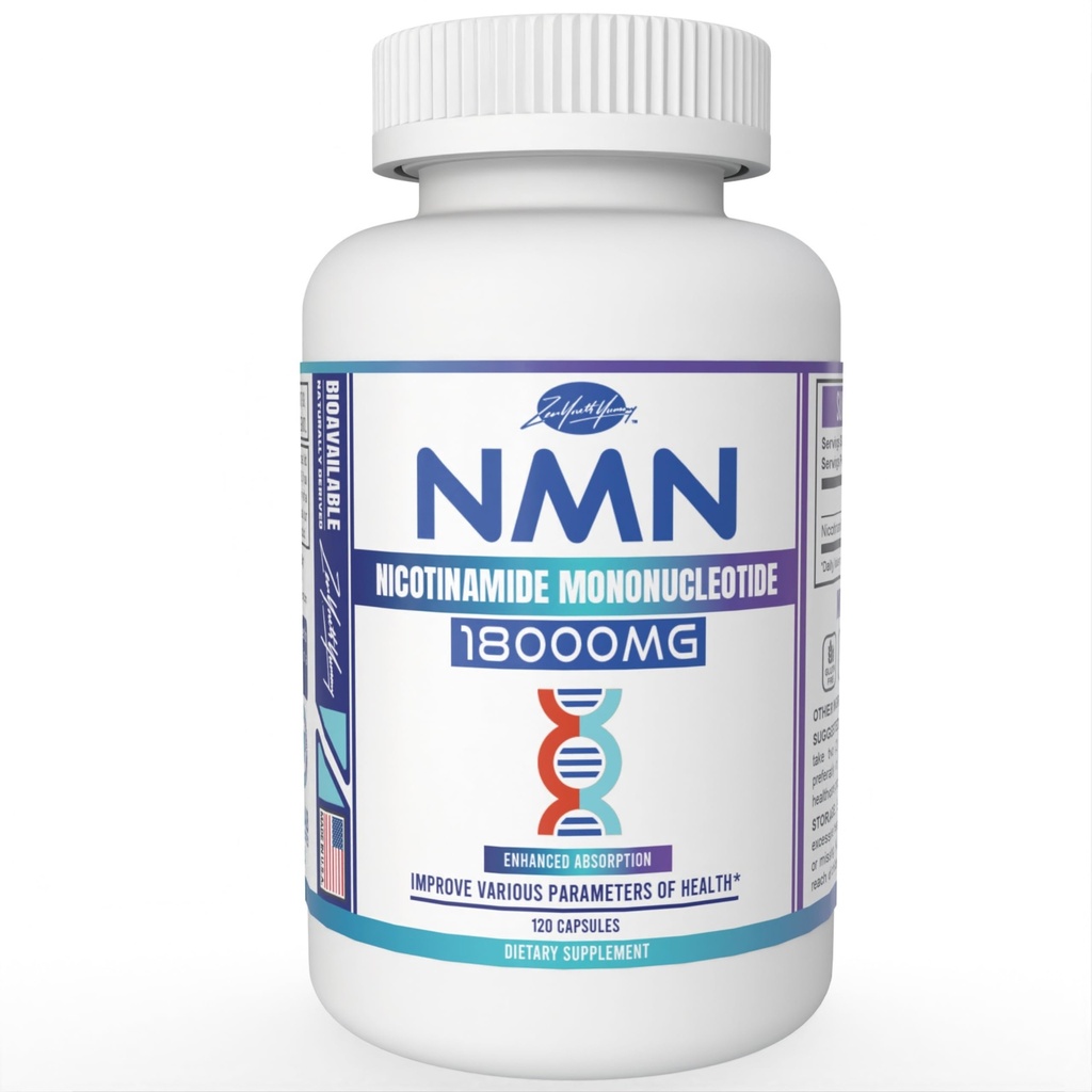 zyy NMN Supplement|Real Nicotinamide Mononucleotide|18000mg per Bottle, 300mg per Serving|for Cellular Health, Anti-Aging|120 Capsules