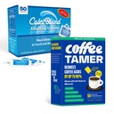 Coffee Tamer Coffee Acid Reducing Granules 50 Pack Box and CalciBlend Alkalizing Granules 50 Pack Box