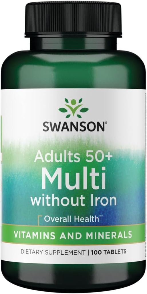 Swanson Geromulti Without Iron (Multivitamin for Seniors) 100 Tabs