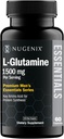 Nugenix Essentials L-Glutamine, 1500mg 100% Botanical L-Glutamine Amino Acid, Protein Synthesis, Supports Cellular Function, 60 Capsules