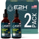 E2H Vegan Liquid Iodine - Thyroid Support and Cognitive Function - Boost Your Metabolism and Energy Levels - Vegan - Non-GMO (2 Bottles)