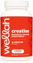 Wellah Creatine Monohydrate Capsules (3000 mg) 120 Capsules