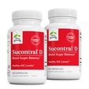 Terry Naturally Sucontral D - B-Complex & Folate Supplement - Carbohydrate Metabolism Support - Vitamin & Mineral Supplement with Zinc & Chromium - 60 Capsules (Pack of 2)